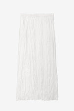 Crinkled Silk Slip Skirt - Off-White