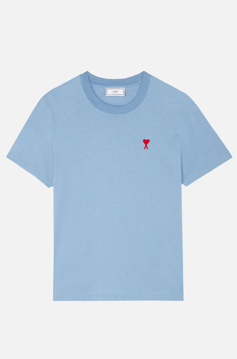 Red AMI De Coeur T-Shirt - Light Blue