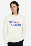 Neon Line Typo Embroidery Regular Sweatshirt